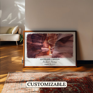 Póster del Cañón Antelope Arizona, Acuarela, Perso