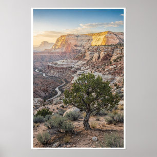 Póster del Cañón de Arenisca Iluminado por el Sol