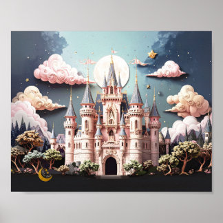 Póster del Castillo de Cuento de Hadas para Guarde