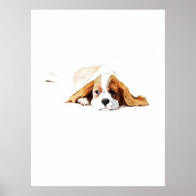 Póster del Cavalier King, Arte de Pared de Perro d (Frente)