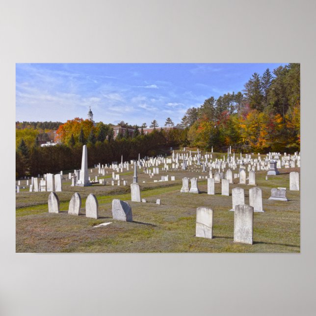 Póster del cementerio de Lyndon, Vermont (Frente)