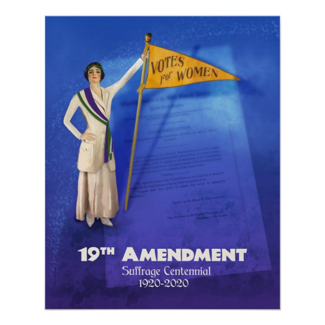 Poster del centenario de Suffrage (Anverso)