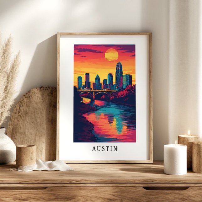 Póster del cielo de Austin al atardecer (Subido por el creador)