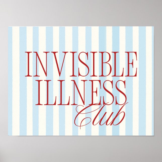 Póster del Club de Enfermedad Invisible (Frente)