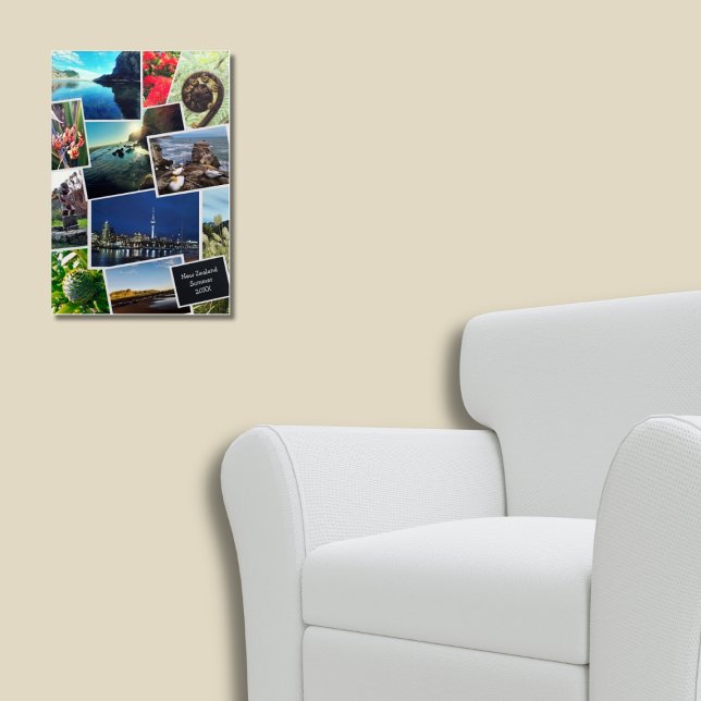 Poster del Collage de fotos Personalizado de Nueva (New Zealand Custom Photo Collage Poster)