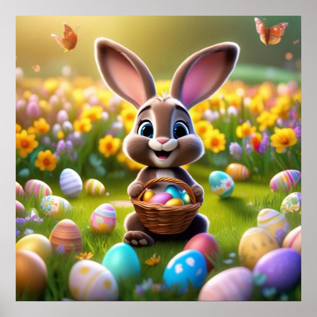 Póster del conejo de Pascua (Frente)