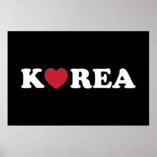 Póster del Corazón del Amor de Corea