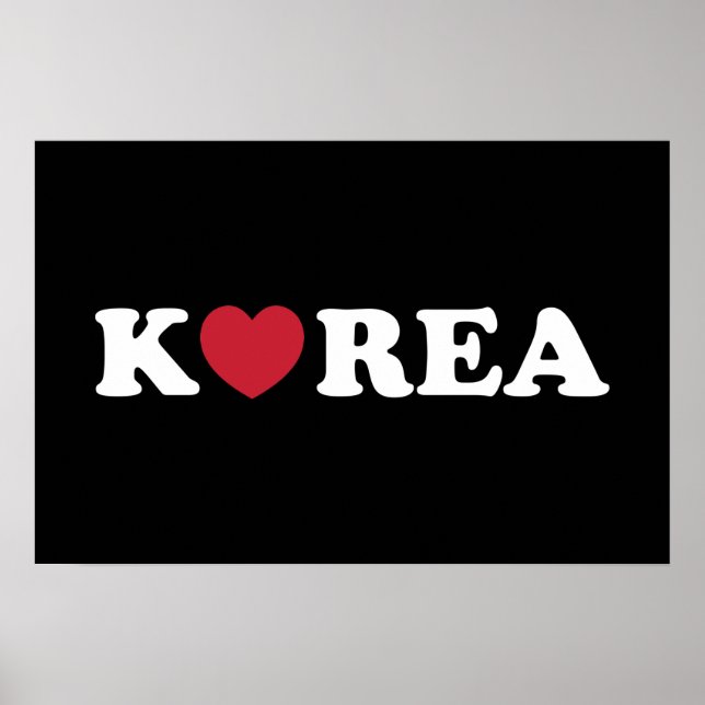 Póster del Corazón del Amor de Corea (Frente)