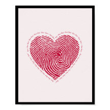 Poster del corazón del amor WallArt Decoración del