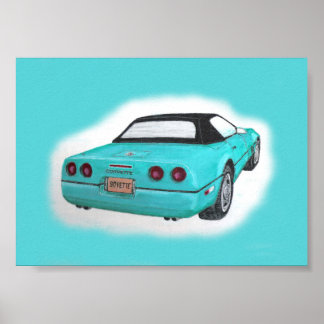 Póster del Corvette 1990