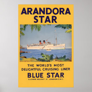 Póster del Crucero Arandora Star Barco Marítimo Vi
