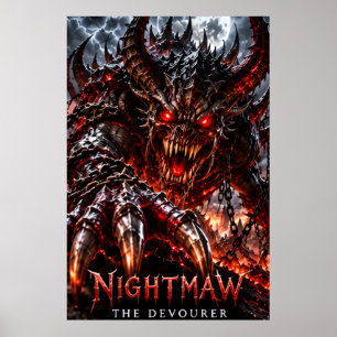 Póster del Demonio de Cuerno Encadenado Nightmaw