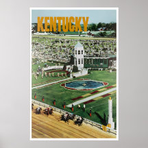 Póster del Derby de Kentucky Arte de Viaje a Cabal