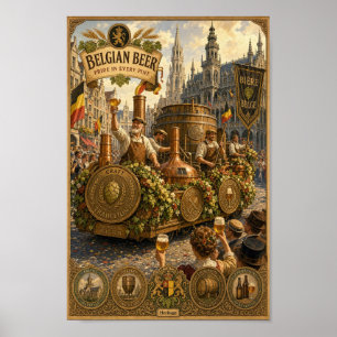 Póster del desfile del Festival de Cerveceros Belg