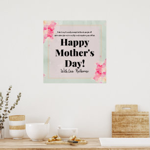 Póster del Día de la Madre con Sentimiento de Hija