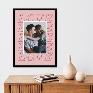 Póster del Día de San Valentín de tipografía del a