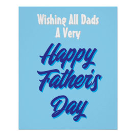 Poster del Día del Padre Feliz, gran impresión