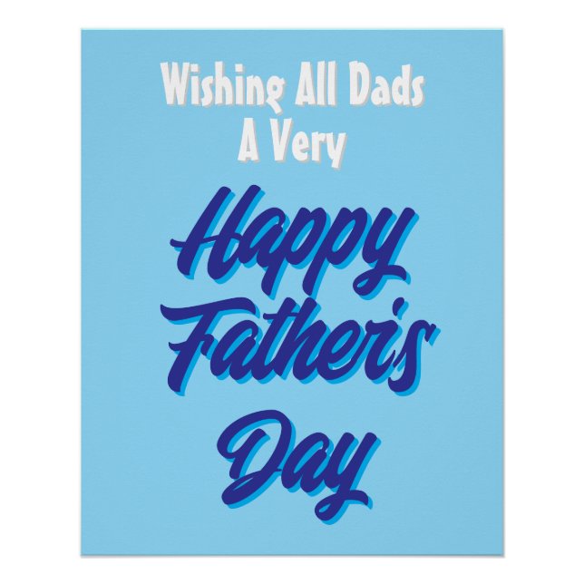 Poster del Día del Padre Feliz, gran impresión (Anverso)