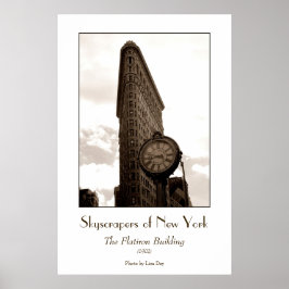 Póster del edificio Flatiron (sepia)