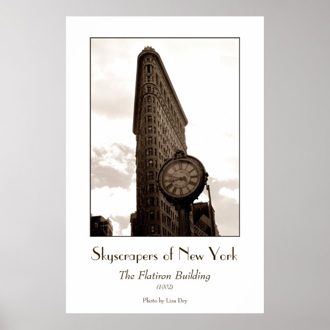Póster del edificio Flatiron (sepia) (Frente)