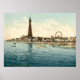 Póster Del embarcadero central, Blackpool, Inglaterra