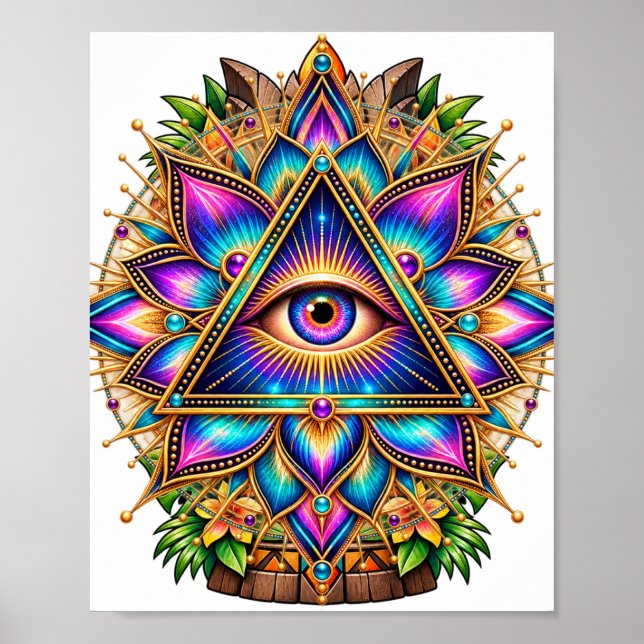 Póster del emblema del prisma de loto (Frente)