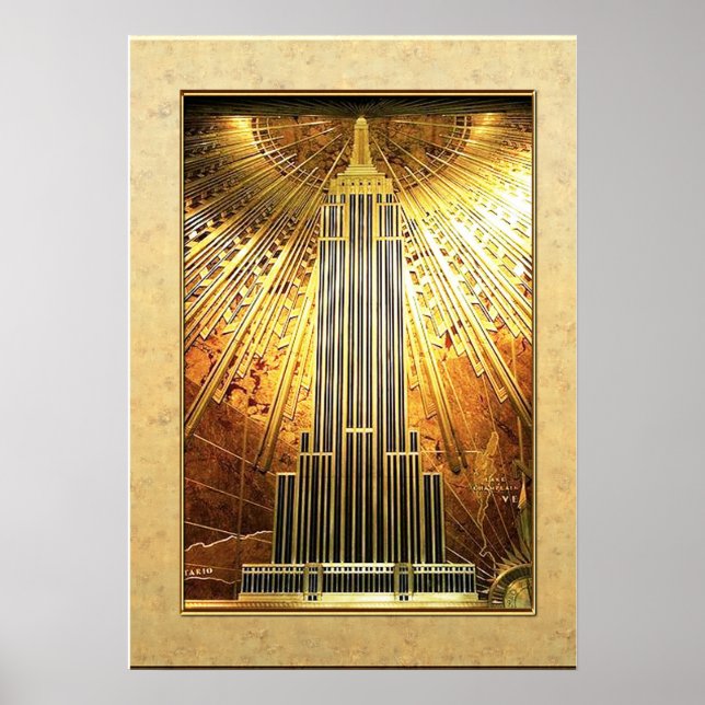 Póster del Empire State Building (Deco) (Frente)