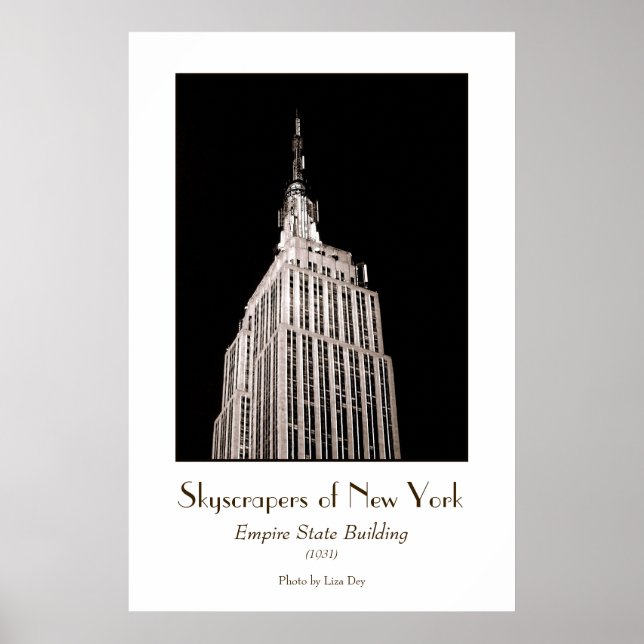 Póster del Empire State Building (Tinteado) (Frente)