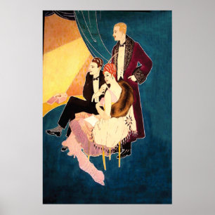 Póster ~ del encanto del art déco en el teatro