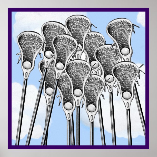 Póster del equipo de Lacrosse (Frente)