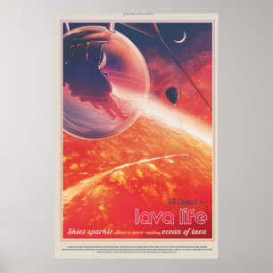 Póster del espacio de la Nasa, Arte mural retro, V