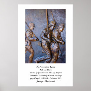 Póster del espectáculo de arte No Greater Love 202