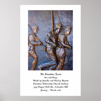 Póster del espectáculo de arte No Greater Love 202