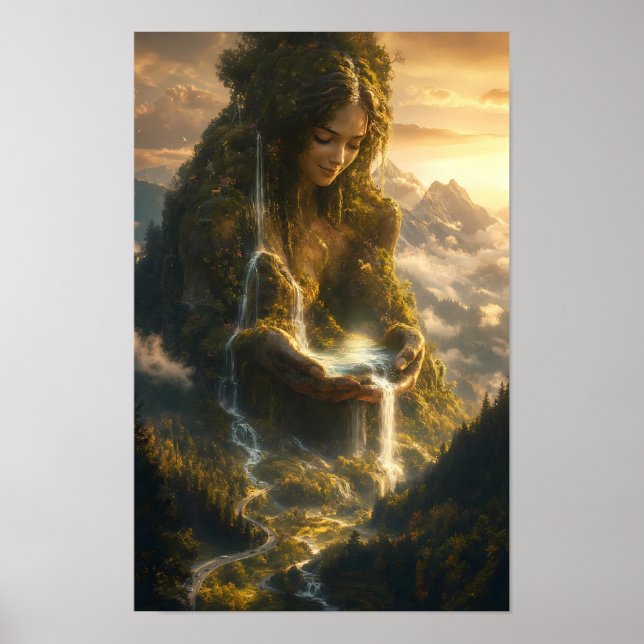 Póster del Espíritu de la Tierra Dorada de Silenci (Frente)
