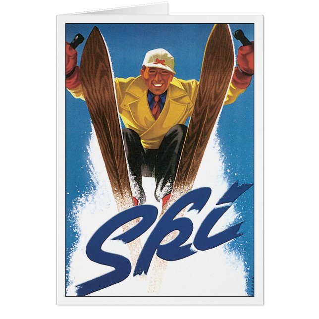 Poster del esquí de la reproducción (Frente)