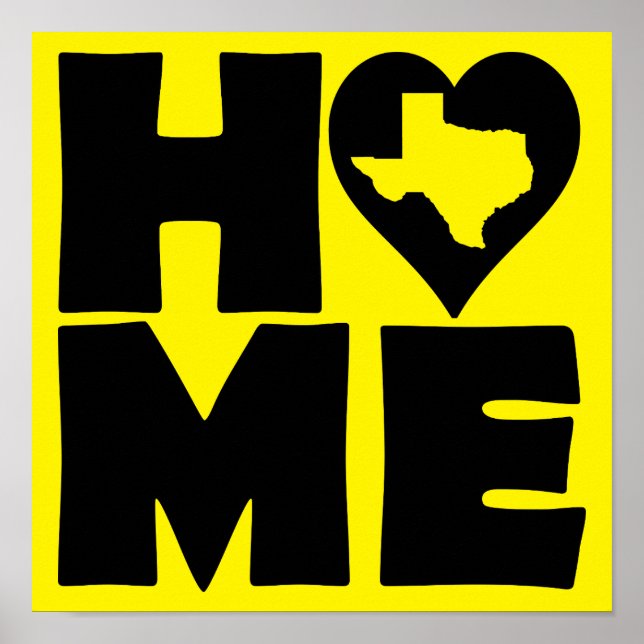 Póster del Estado del Corazón de Texas (Frente)