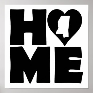 Póster del estado natal Mississippi