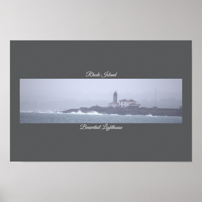 Póster del faro de Beavertail (Frente)