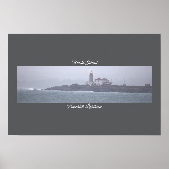 Póster del faro de Beavertail (Frente)