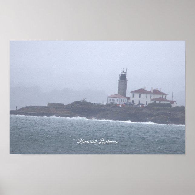 Póster del faro de Beavertail (Frente)