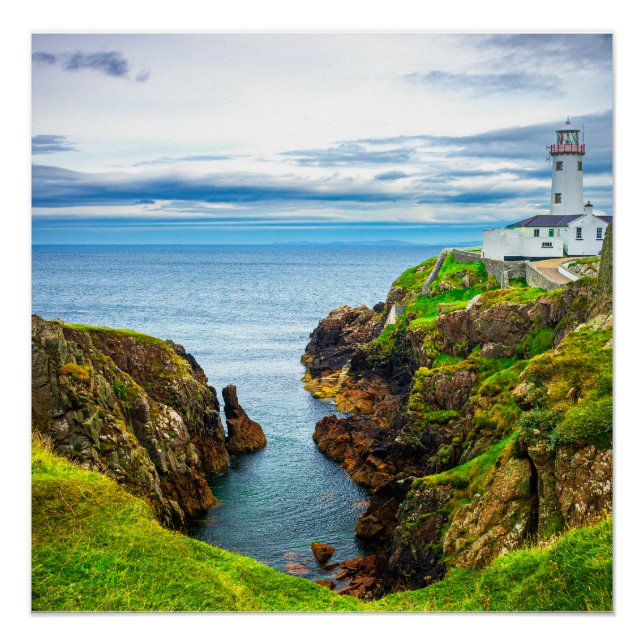 Póster del faro de Fanad Head | Costa de Donegal (Anverso)