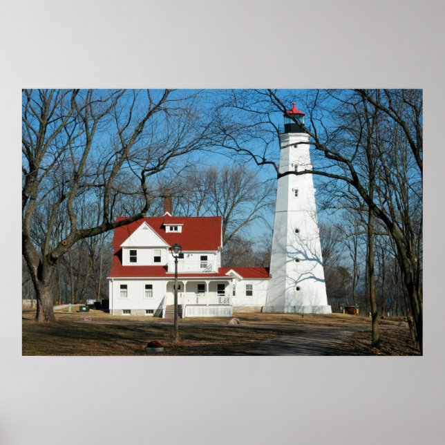 Póster del Faro de North Point Milw WI (Frente)