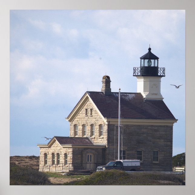 Póster del Faro North Light Rhode Island (Frente)