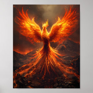 Póster del Fénix Ardiente en Ascenso