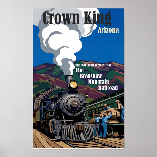 Póster del ferrocarril de Bradshaw Mountain (Frente)