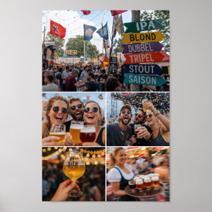 Póster del Festival de Cerveza Belga Alegría con A