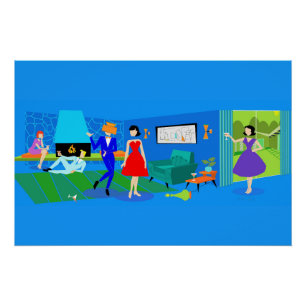 Poster del Fiesta del cóctel de Palm Springs Ató