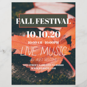 Póster del folleto de la fiesta del festival de ot