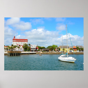 Póster del frente del río de St. Augustine, Florid
