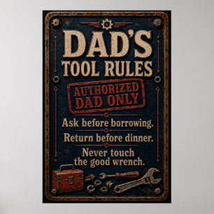 Póster del garaje de papá